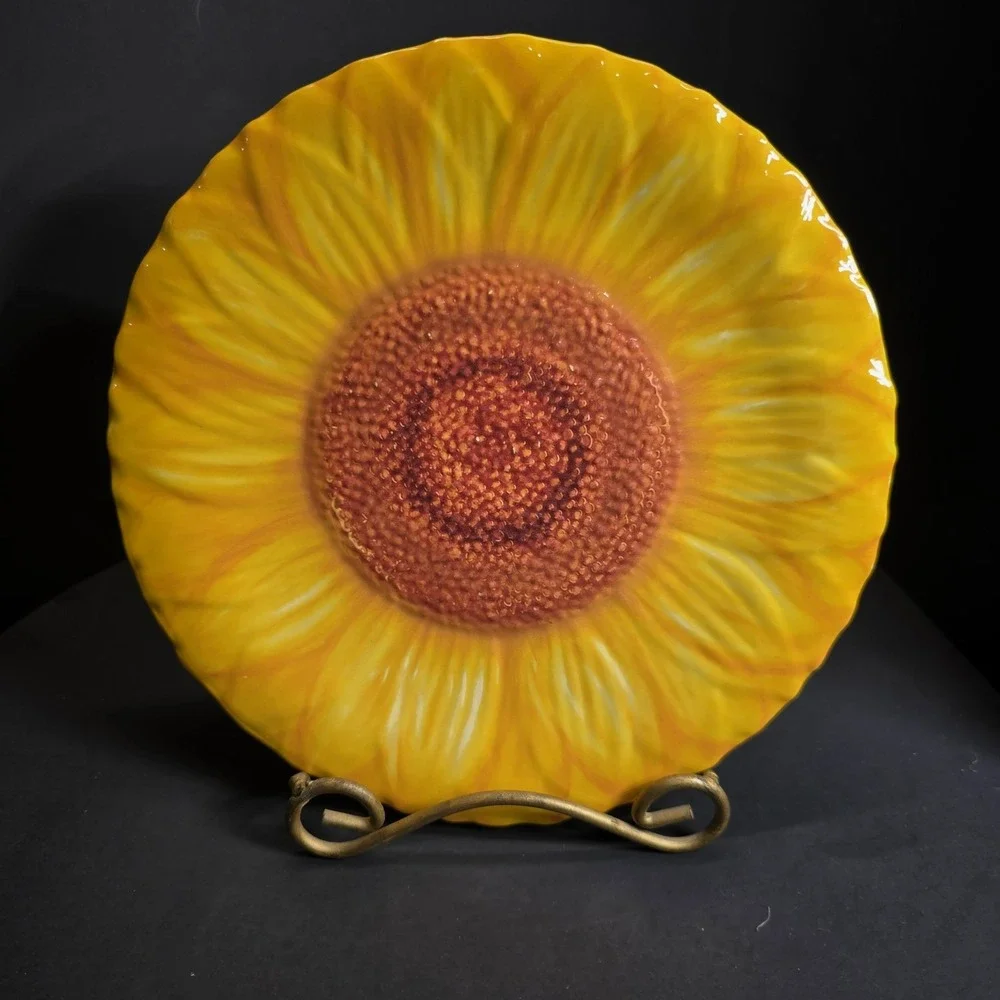 Williams Sonoma Sunflower‎ Plate Yellow Decorative Serving Dish